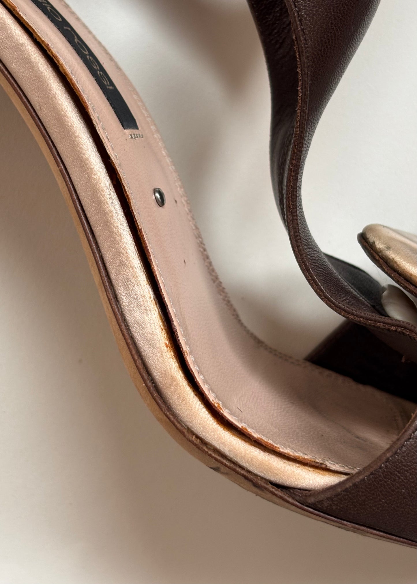 Sergio Rossi Shell Detail Gladiator Cutout Heels