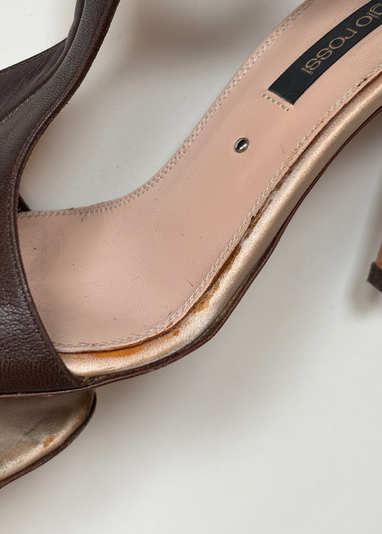 Sergio Rossi Shell Detail Gladiator Cutout Heels