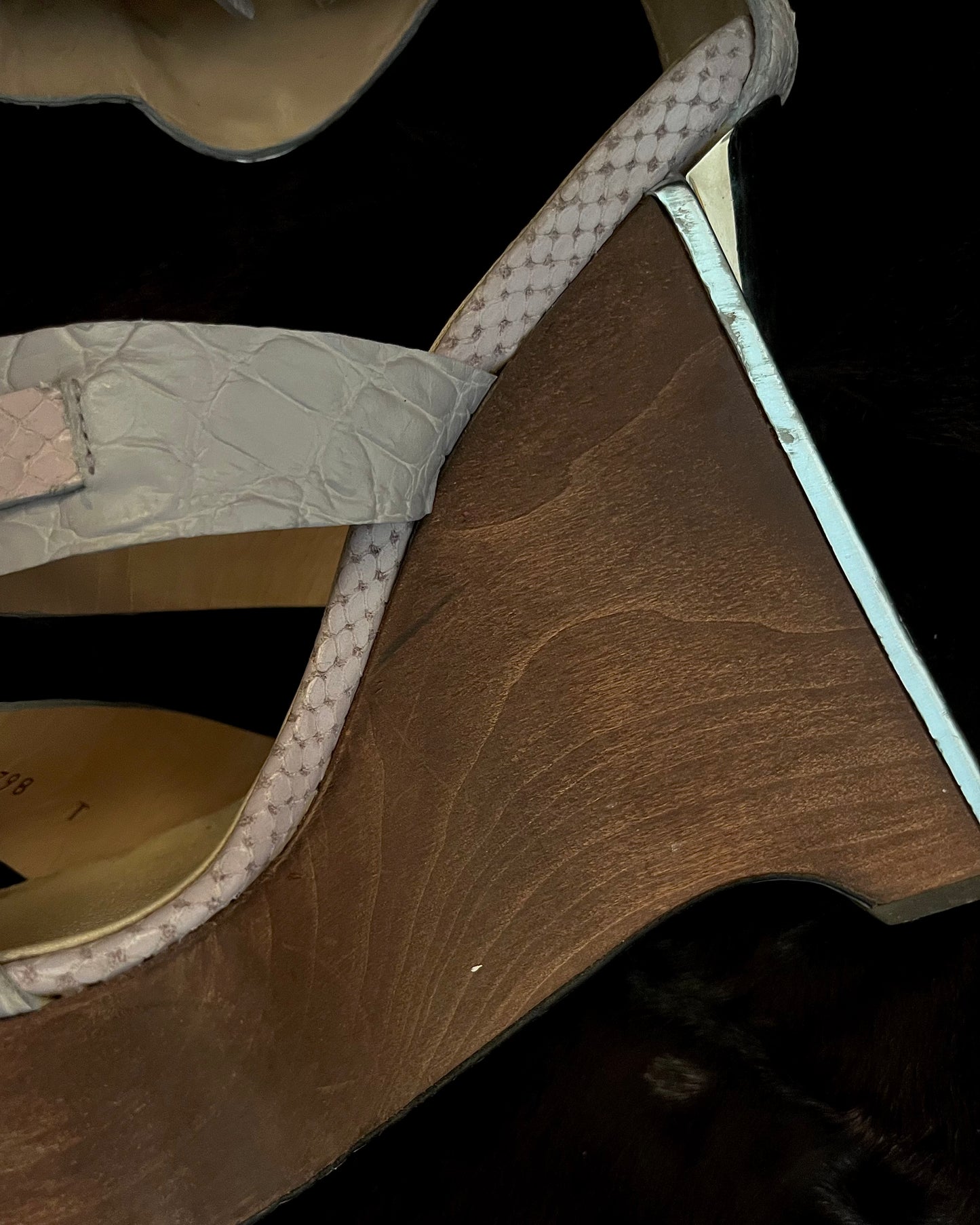 Roberto Cavalli Spring/Summer 2008 Wooden Wedge Platform Heels