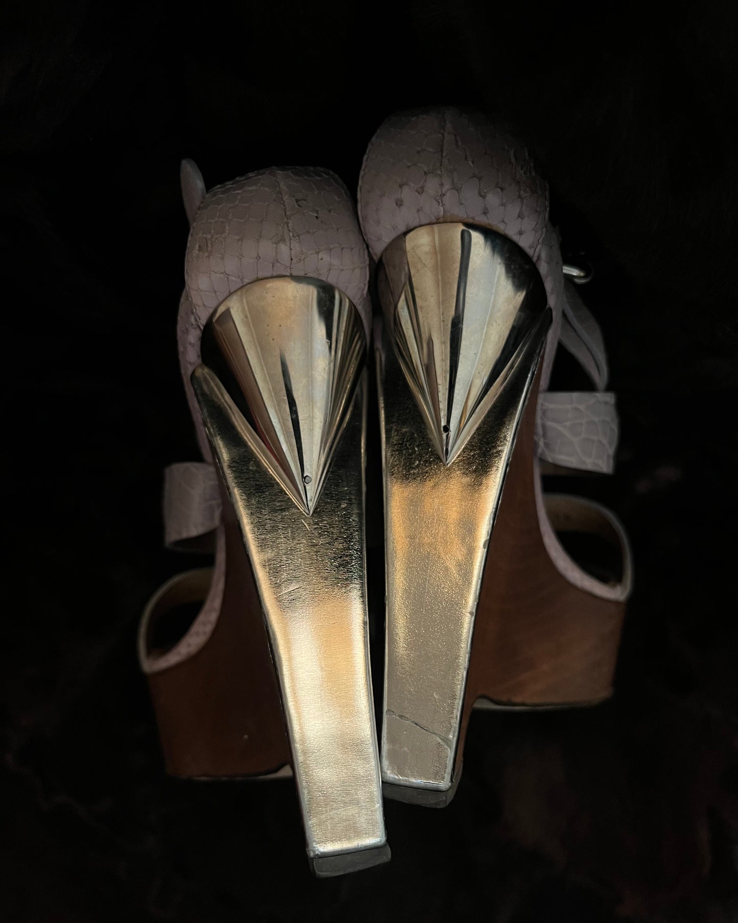 Roberto Cavalli Spring/Summer 2008 Wooden Wedge Platform Heels
