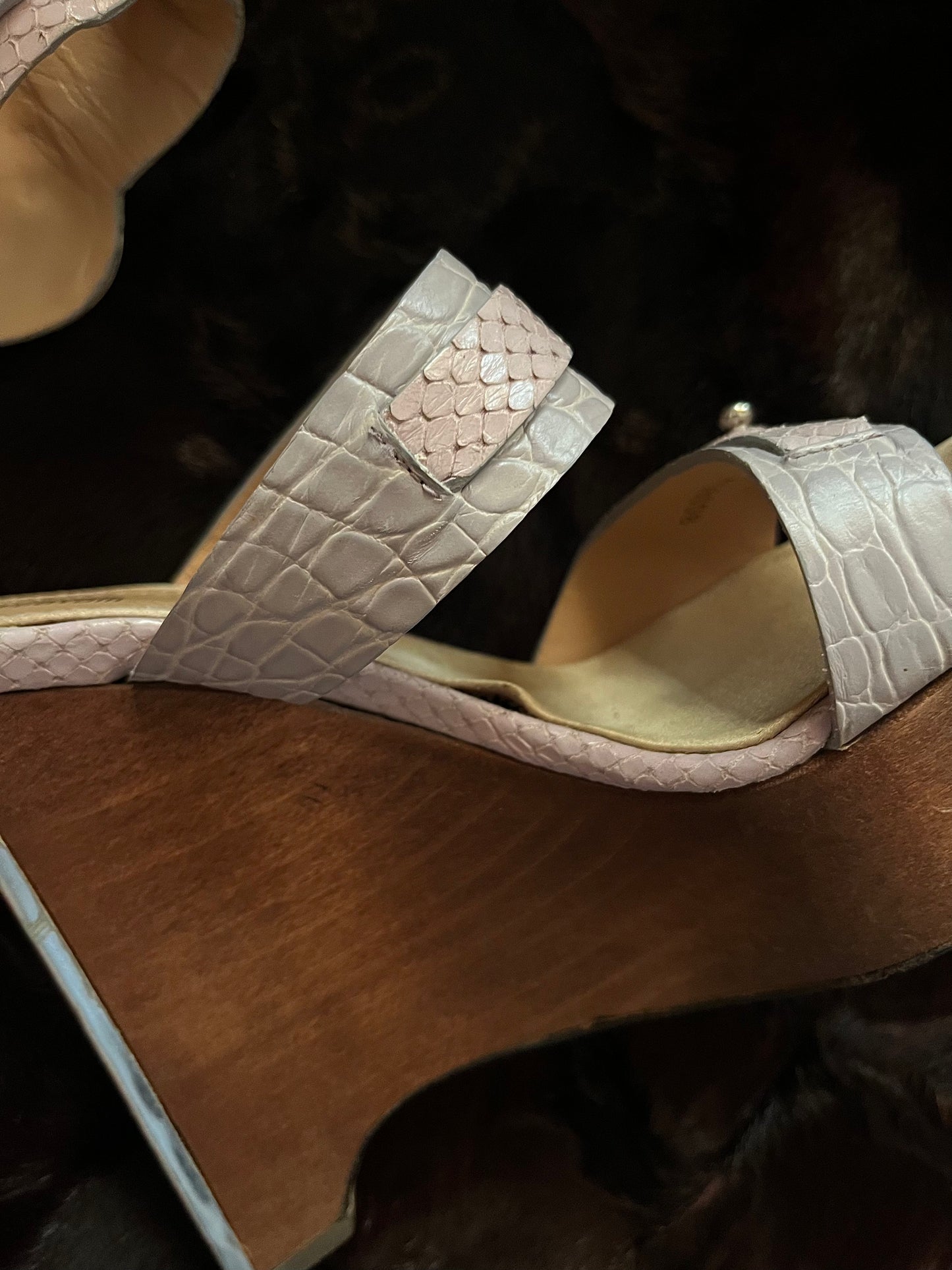 Roberto Cavalli Spring/Summer 2008 Wooden Wedge Platform Heels