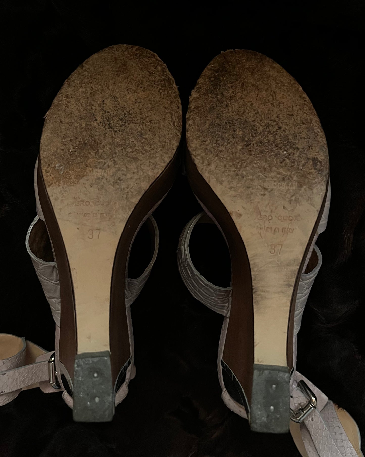 Roberto Cavalli Spring/Summer 2008 Wooden Wedge Platform Heels