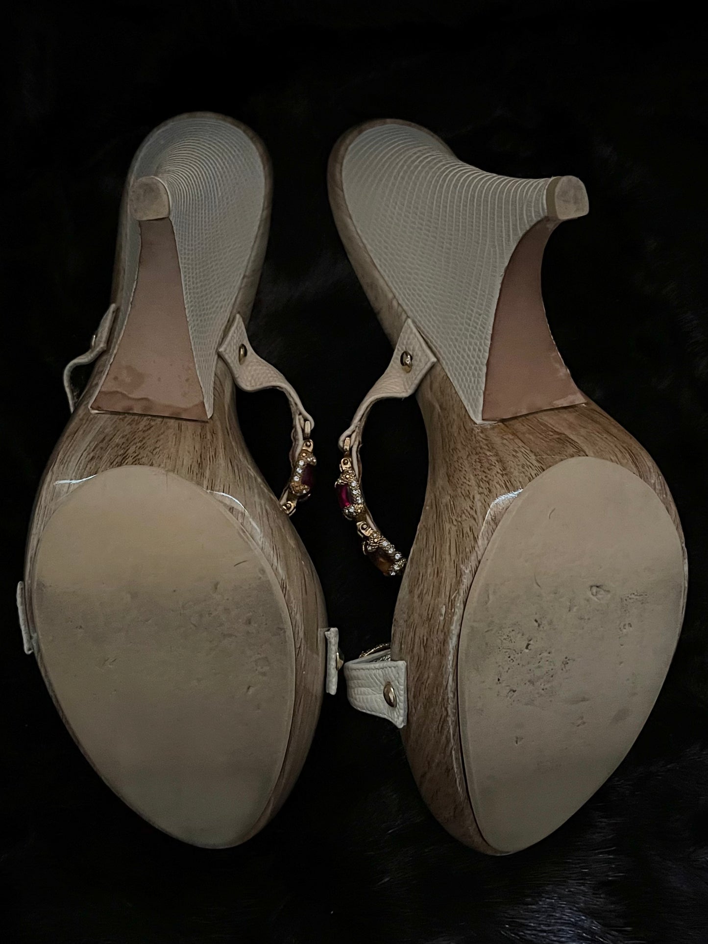 Giuseppe Zanotti Multi Gemstone Wedge Heels