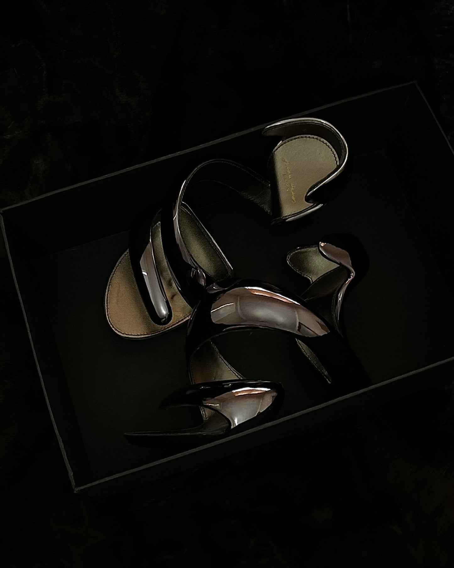 Julian Hakes Mojito Metallic Sculptural Sandals