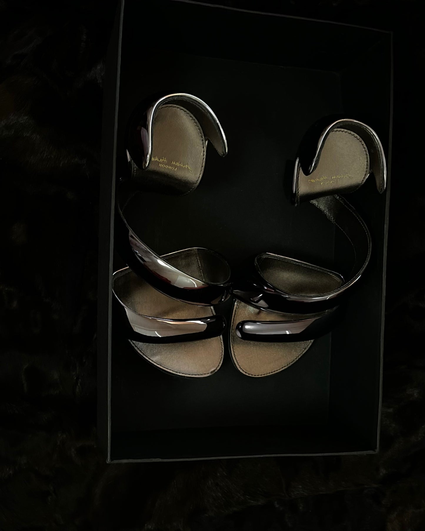 Julian Hakes Mojito Metallic Sculptural Sandals