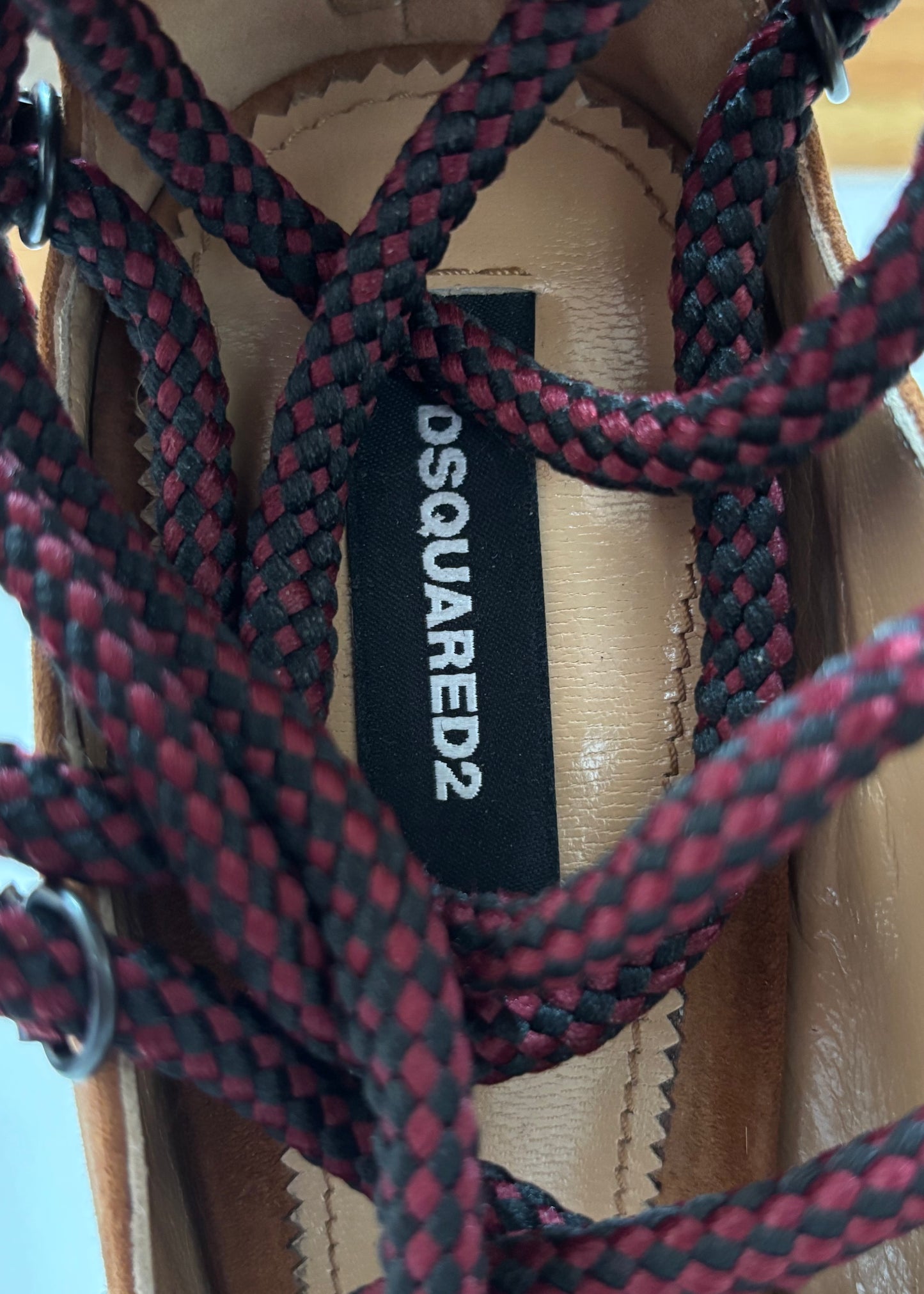 Dsquared2 Fall/Winter 2017 Riri Suede W/ Fur Tassel Sandals