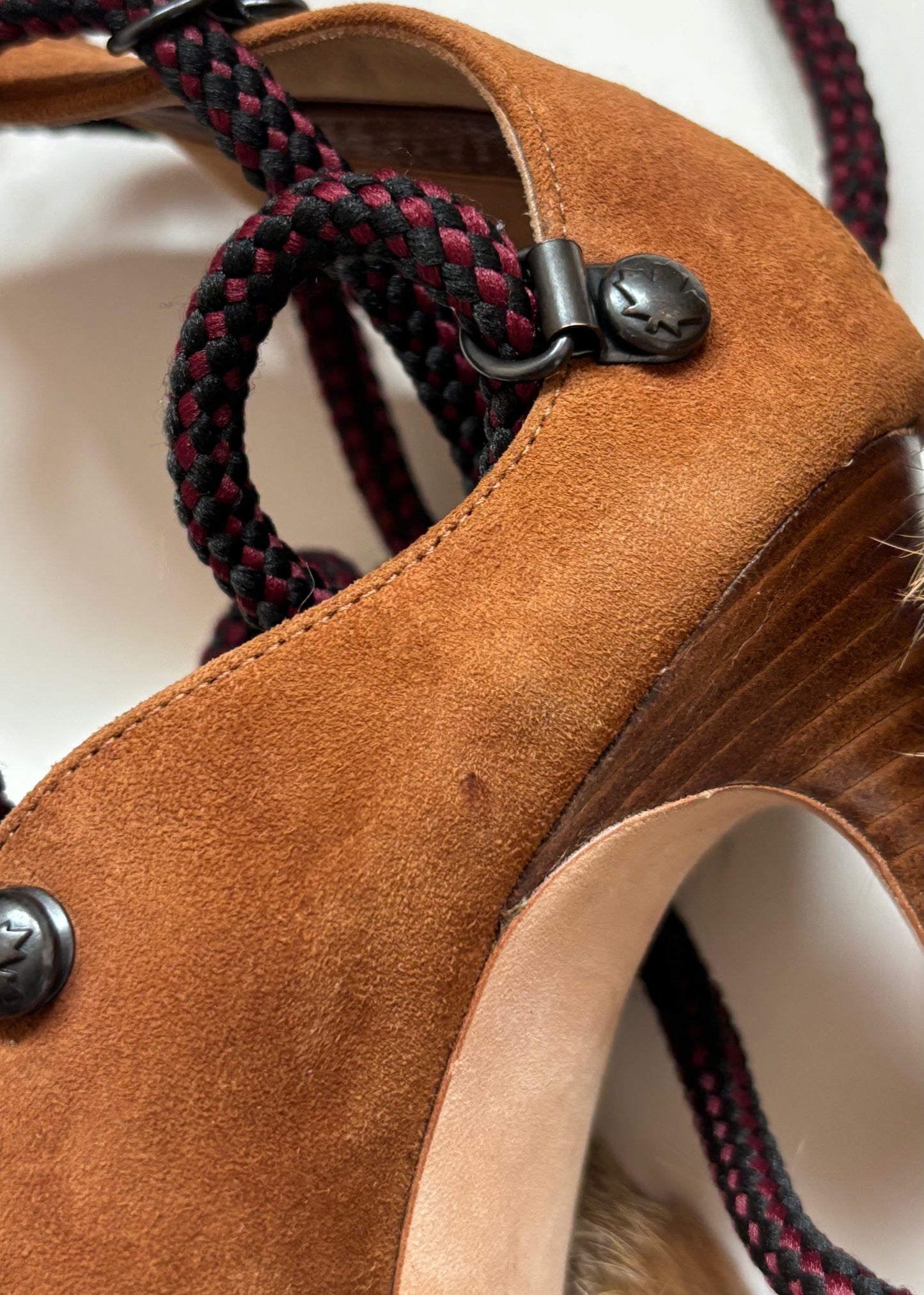 Dsquared2 Fall/Winter 2017 Riri Suede W/ Fur Tassel Sandals